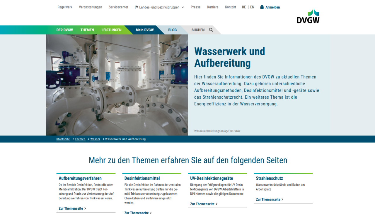 DVGW Deutscher Verein des Gas- und Wasserfaches